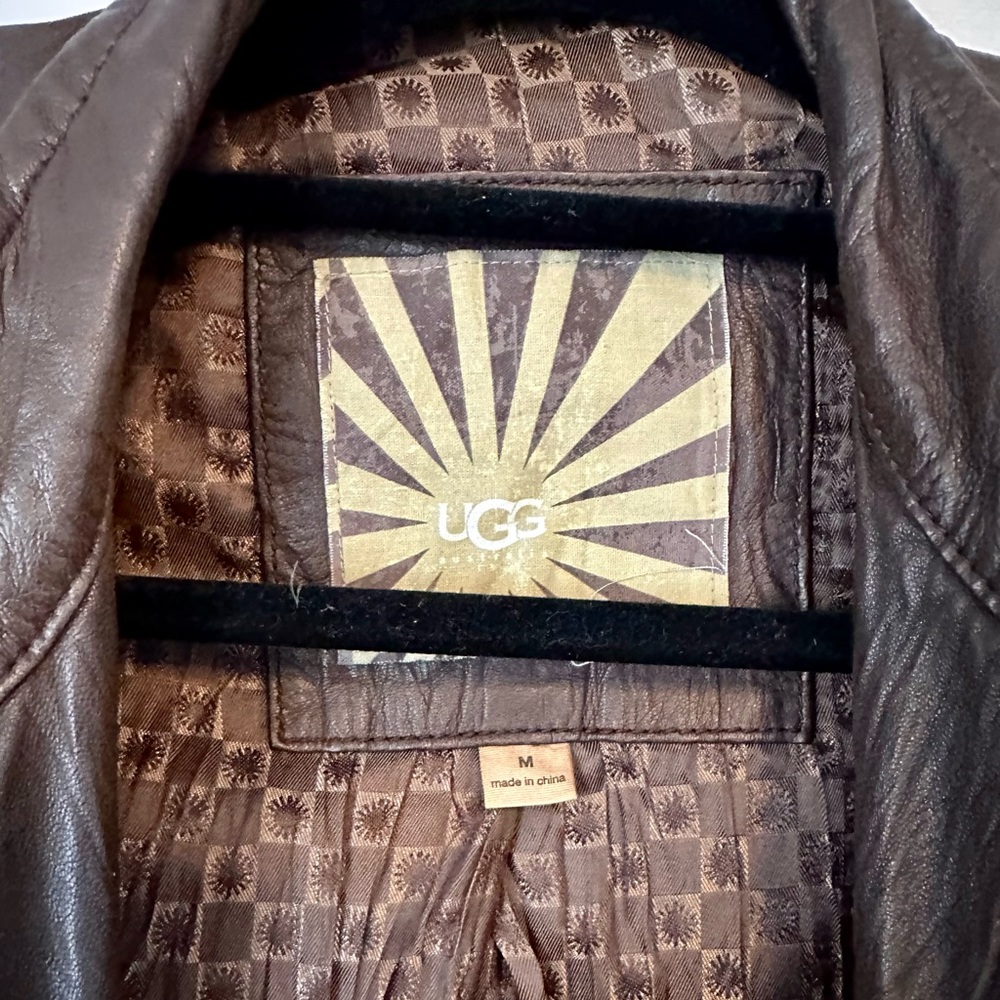 Ugg Australia Leather Bomber Jacket View 2